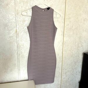 Lavender Knee-length Bodycon Dress